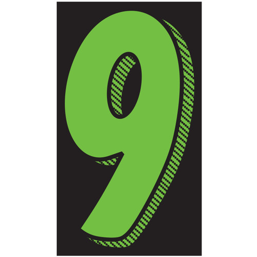 Fluorescent Green/Black Window Stickers 11-1/2"  # 9