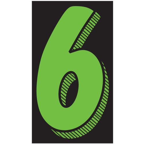 Fluorescent Green/Black Window Stickers 11-1/2"  # 6