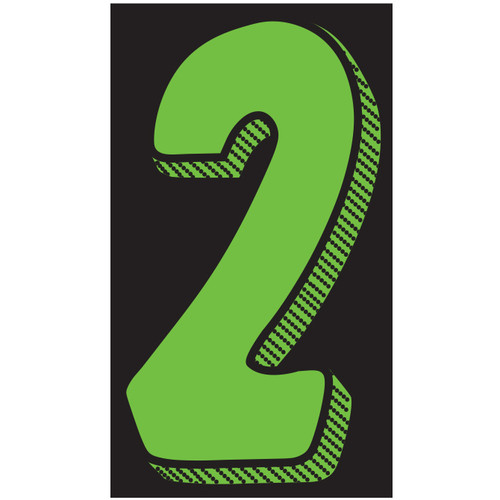 Fluorescent Green/Black Window Stickers 11-1/2"  # 2