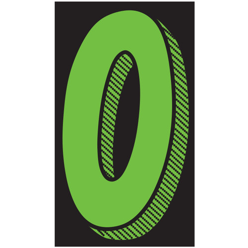 Fluorescent Green/Black Window Stickers 11-1/2"  # 0