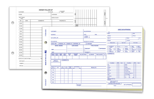 Used Vehicle Appraisal Forms  Form #290