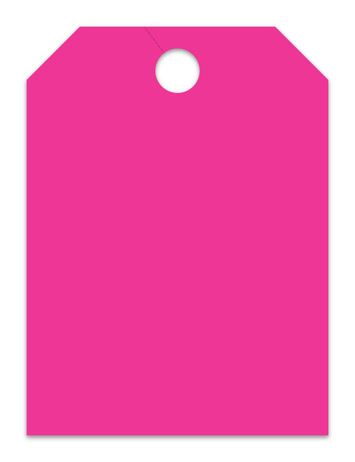 Mirror Hang Tags (Jumbo ) BLANK - FLOURESCENT PINK