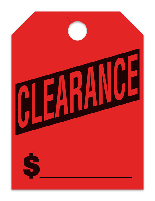 Mirror Hang Tags (Jumbo) CLEARANCE - RED