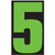 Fluorescent Green/Black Window Stickers 9-1/2"  (QTY: 12) # 5