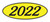 Oval Year Window Sticker : Black on Yellow - (QTY: 12)