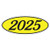 Oval Year Window Sticker : Black on Yellow - (QTY: 12)
