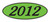 Oval Year Window Sticker : Black on Green - (QTY: 12)