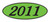 Oval Year Window Sticker : Black on Green - (QTY: 12)