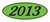 Oval Year Window Sticker : Black on Green - (QTY: 12)