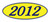 Oval Year Window Sticker - Navy Blue on Yellow (QTY: 12)