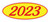 Oval Year Window Sticker - Red on Yellow (QTY: 12)