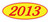 Oval Year Window Sticker - Red on Yellow (QTY: 12)