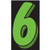 Fluorescent Green/Black Window Stickers 11-1/2"  # 6