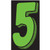 Fluorescent Green/Black Window Stickers 11-1/2"  # 5