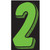 Fluorescent Green/Black Window Stickers 11-1/2"  # 2