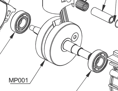 MFR001 Crankshaft with Push Rod | Vittorazi Moster Factory R