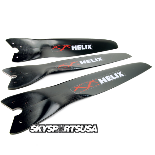 Helix 3 Blade Carbon Fiber Propeller 2.87 Reduction for Vittorazi Moster 185 - Free Shipping CONUS!