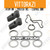 MP055k Kit Plastic Hook (Set of 2) With Shim Washers 12 x 18 mm (Set of 6) and Elastic Ring | Vittorazi Moster - Atom 80 - Cosmos
