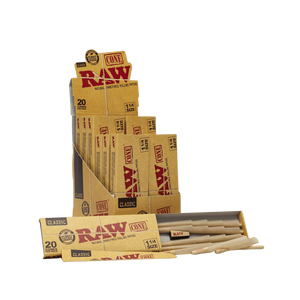 RAW Classic Pre-Rolled Cones Box, 20CT