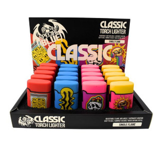 Special Blue Classic Rubber Torch Lighter