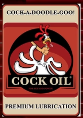 Cock Oil Aluminum Sign