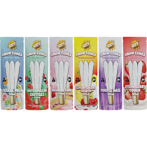 Goo'd Extracts THC-A Snow Cones Pre-Rolls, 3g Goo'd Extracts THC-A Snow Cones Pre-Rolls, 3g