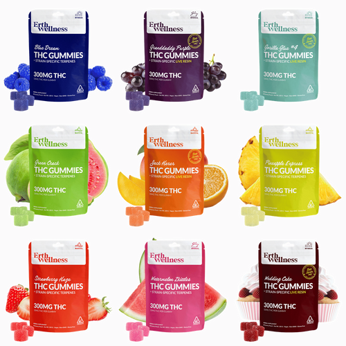 Erth Wellness D9 Strain-Specific Gummies, 300mg Erth Wellness D9 Strain-Specific Gummies, 300mg