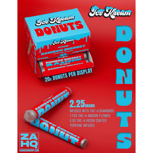 Ice Kream Donuts THC-A Hash Hole Pre-Roll, 2.25g Ice Kream Donuts THC-A Hash Hole Pre-Roll, 2.25g