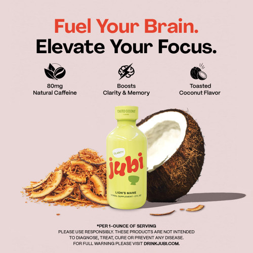 Jubi Clarity Lion's Mane + Energy Shot, 2oz Jubi Clarity Lion's Mane + Energy Shot, 2oz