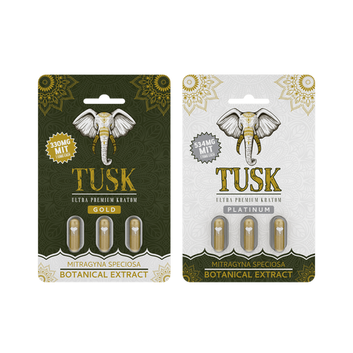 Tusk Kratom Extract Capsules, 3pk
