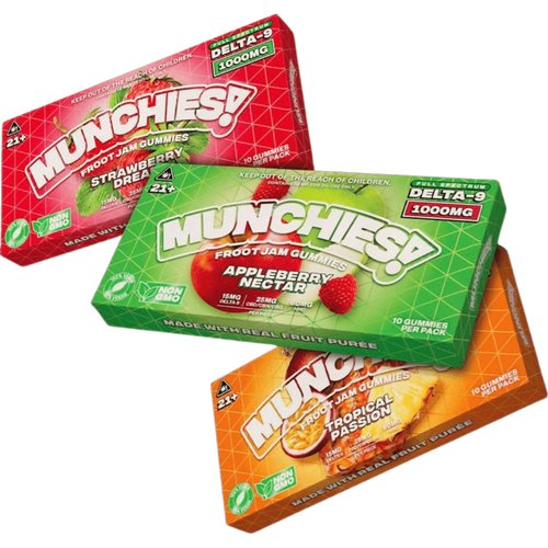 Munchies D9 + HHC Froot Jam Gummies, 1000mg