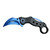 Defender-Xtreme 7 Spring Assisted Blue & Black Handle Skinner Knife Steel Blade