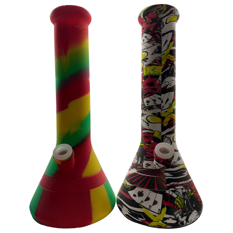 Silicone Large 2 Piece Beaker Water Pipe