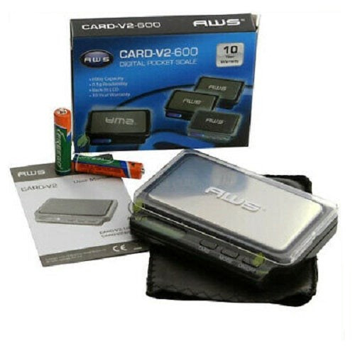 AWS CardV2-600 Compact Digital Scale (600g x 0.1g)