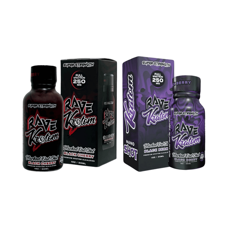 Rave Kratom Blacked Out Shot, 30ml
