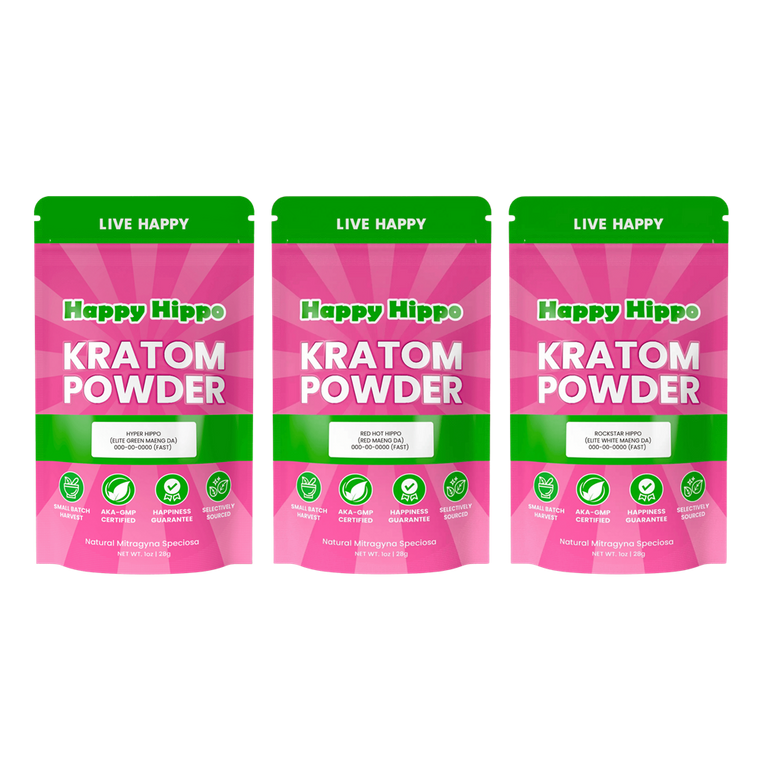 Happy Hippo Kratom Powder, 1oz