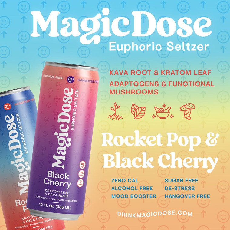 Magic Dose Euphoric Seltzer, 12oz