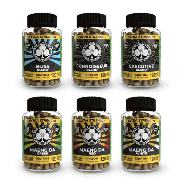 Club13 Extra Strength Kratom Capsules, 120CT