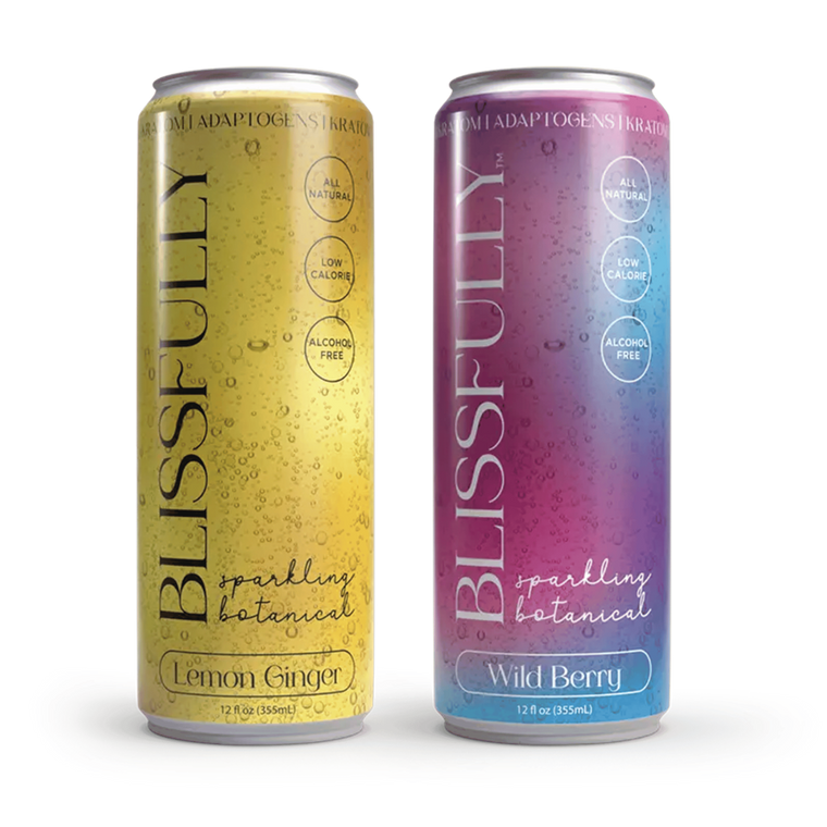 Blissfully Sparkling Botanical Kratom Seltzer, 20mg