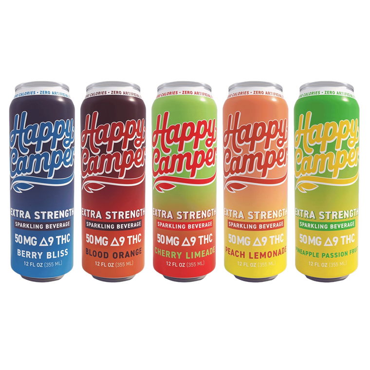 Happy Camper Extra Strength D9 Sparkling Drink, 50mg