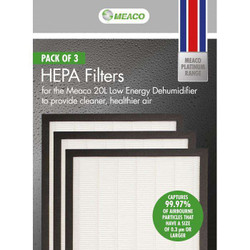 Meaco HEPA Filter For Meaco 20L Pack aof 3
