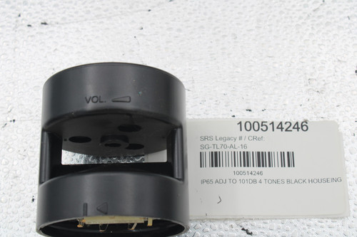 VOL. 
 100514246 
 SRS Legacy # / CRef: 
 SG-TL70-AL-16 
 100514246 
 IP65 ADJ TO 101DB 4 TONES BLACK HOUSEING
