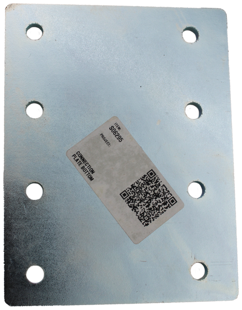 ITEM: 
 S06295 
 PROJECT: 
 CONNECTION 
 PLATE BOTTOM 
 100634892 
 SRS Legacy # / CRef: 
 S06295 
 100634892 
 CONNECTING PLATE, BOTTOM