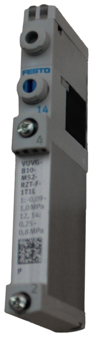 SJ3583 
 ГОЬЕ 
 100653449 
 FESTO 
 AS Logacy # / CRef: 
 VUVG-B10-M52-RZT-F-1T1L 
 14 
 100653449 
 SOLENOID VALVE 
 /UVG 
 810- 
 L 
 1TIL 
 1 :- 0.09- 
 1.0 MPa 
 12.14: 
 0.25- 
 0.8 MPa