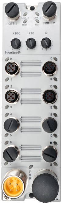 < 1 
 LINK 
 PORT 1 
 PORT 2 
 MOD 
 NET 
 X100 
 X10 
 X1 
 2 
 8 
 2 
 A 2 
 6 
 4 
 6 
 4 
 6 
 4 
 EtherNet/IP 
 0 
 15 
 1 
 14 
 2 
 13 
 3 
 12 
 4 
 11 C 
 5 
 10 
 9 
 7 
 8 
 P 
 R