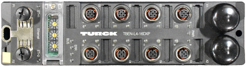 X2 
 PWR 
 CO 
 8 
 C4 
 O 
 CO 
 CS 
 11 
 1º 
 TBEN-L4-16DXP 
 13 
 C3 
 14 
 C7 
 7 
 15 
 TURCK 
 ERR 
 BUS 
 6 
 C 
 0 
 0 
 P . 
 & L 
 ETH1 
 Ethernet 
 ETH2 
 P 
 P2