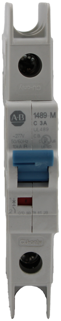 CU-only 
 A-B 
 1489-M 
 C 3A 
 100736717 
 UL 489 
 ~277V 
 50/60Hz 
 10KA IR 
 LISTED 
 SRS Legacy # / CRef: 
 1489-M1C030 
 100736717 
 3AMP CIRCUIT BREAKER 
 010 9B 18 85 2B 
 CU-only