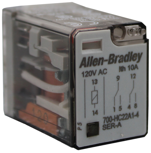 100744427 
 Allen-Bradley 
 120V AC 
 Ith 10A 
 13 
 9 12 
 1 
 - 
 14 
 1 5 48 
 700-HC22A1-4 
 SER-A 
 5