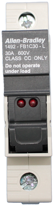 Allen-Bradley 
 1492 - FB1C30 - L 
 30A 600V 
 CLASS CC ONLY 
 Do not operate 
 under load