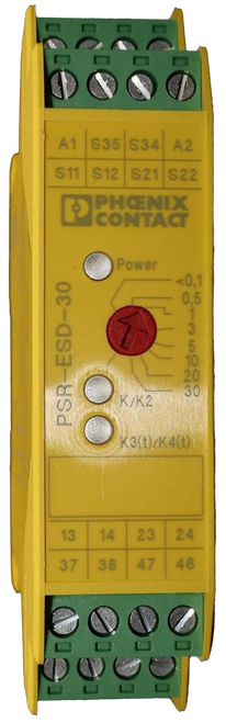 A1 
 S35 S34 
 A2 
 S11 
 $12 S21 
 S22 
 PHENIX 
 CONTACT 
 Power 
 <0 
 0.5 
 110 
 20 
 LK/K2. 
 30 
 PSR-ESD-30 
 K3(t)/K4(t) 
 13 
 14 
 23 
 4 
 37 
 38 
 47 
 48